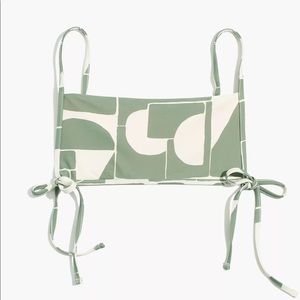 Madewell Second Wave Side-Tie Bikini Top in Mod Shapes NWT